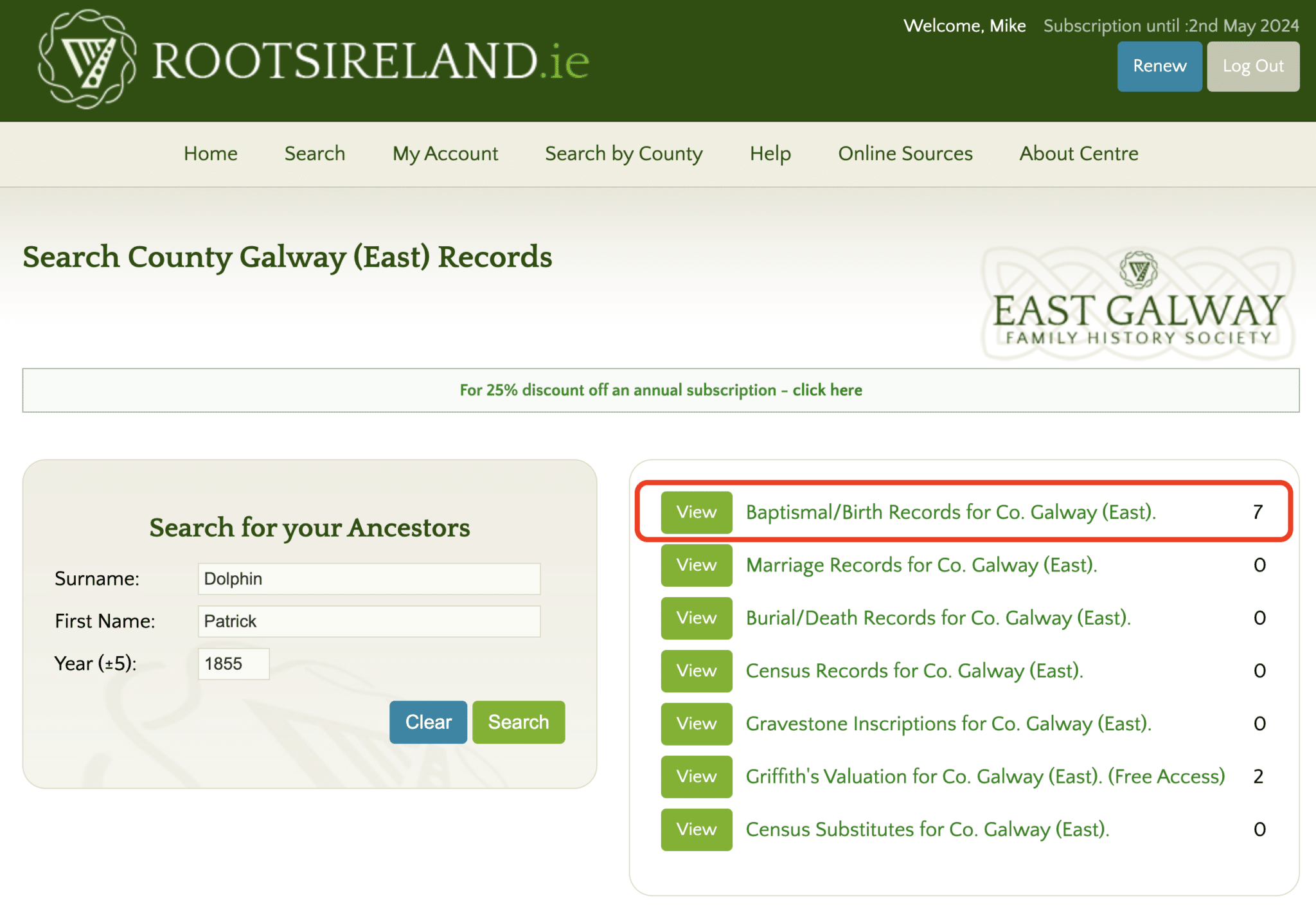 Screenshot 2023 12 06 at 11.56.46 - Module 5: Let's Search the Irish Church Records
