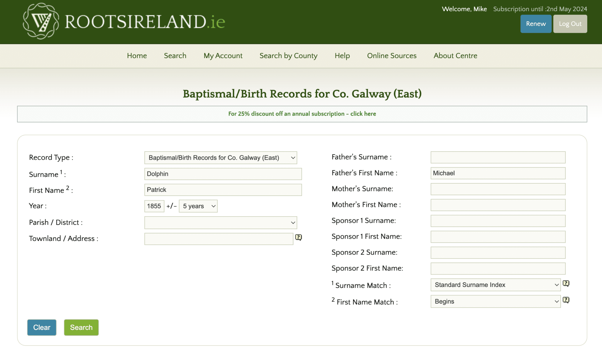 Screenshot 2023 12 06 at 11.59.23 - Module 5: Let's Search the Irish Church Records