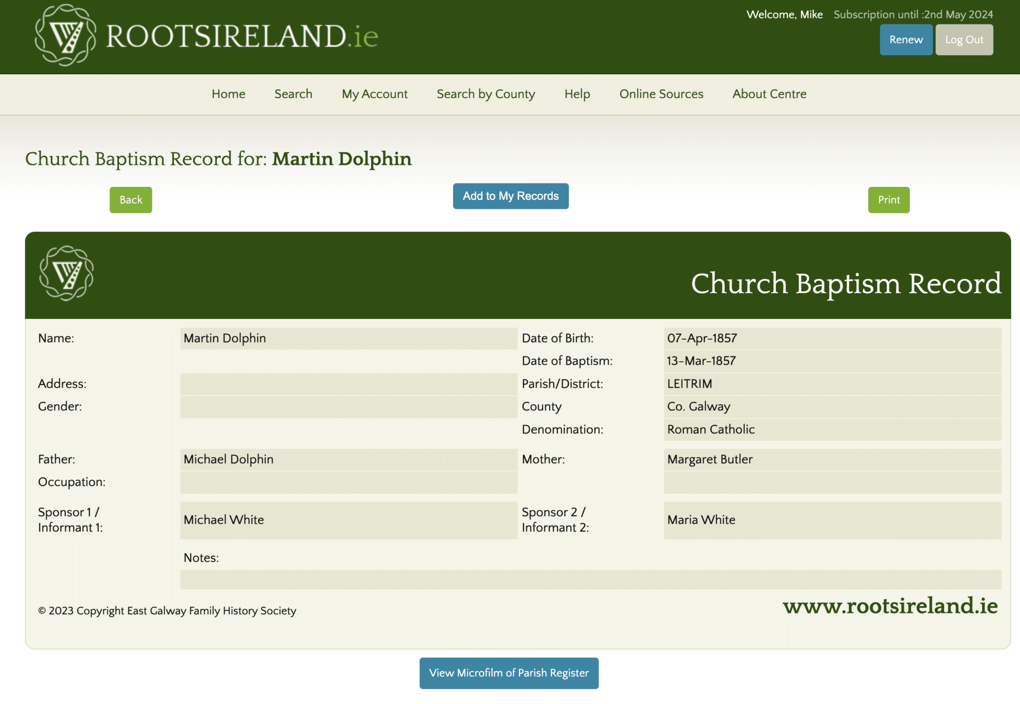Screenshot 2023 12 06 at 12.17.05 - Module 5: Let's Search the Irish Church Records