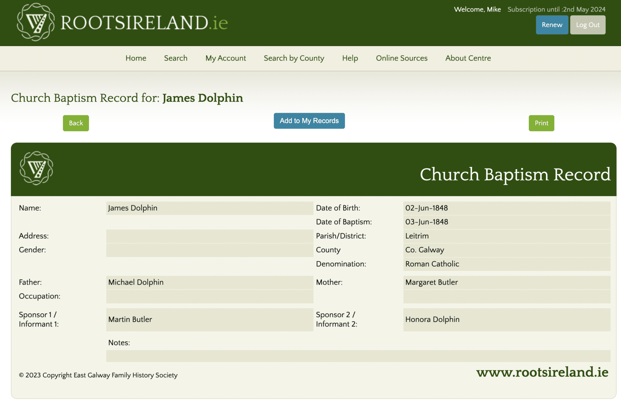 Screenshot 2023 12 06 at 12.19.12 - Module 5: Let's Search the Irish Church Records