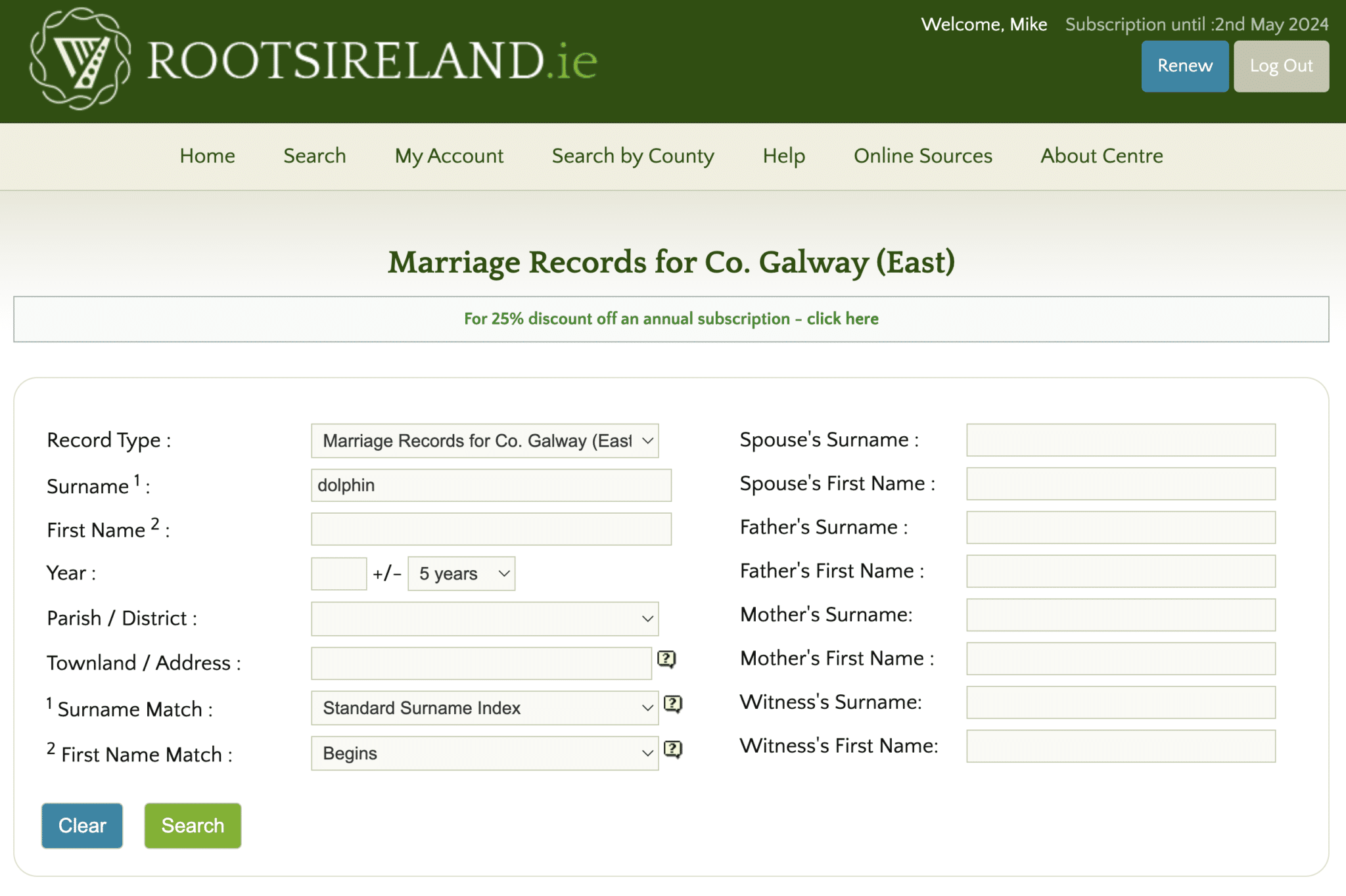 Screenshot 2023 12 06 at 12.33.48 - Module 5: Let's Search the Irish Church Records