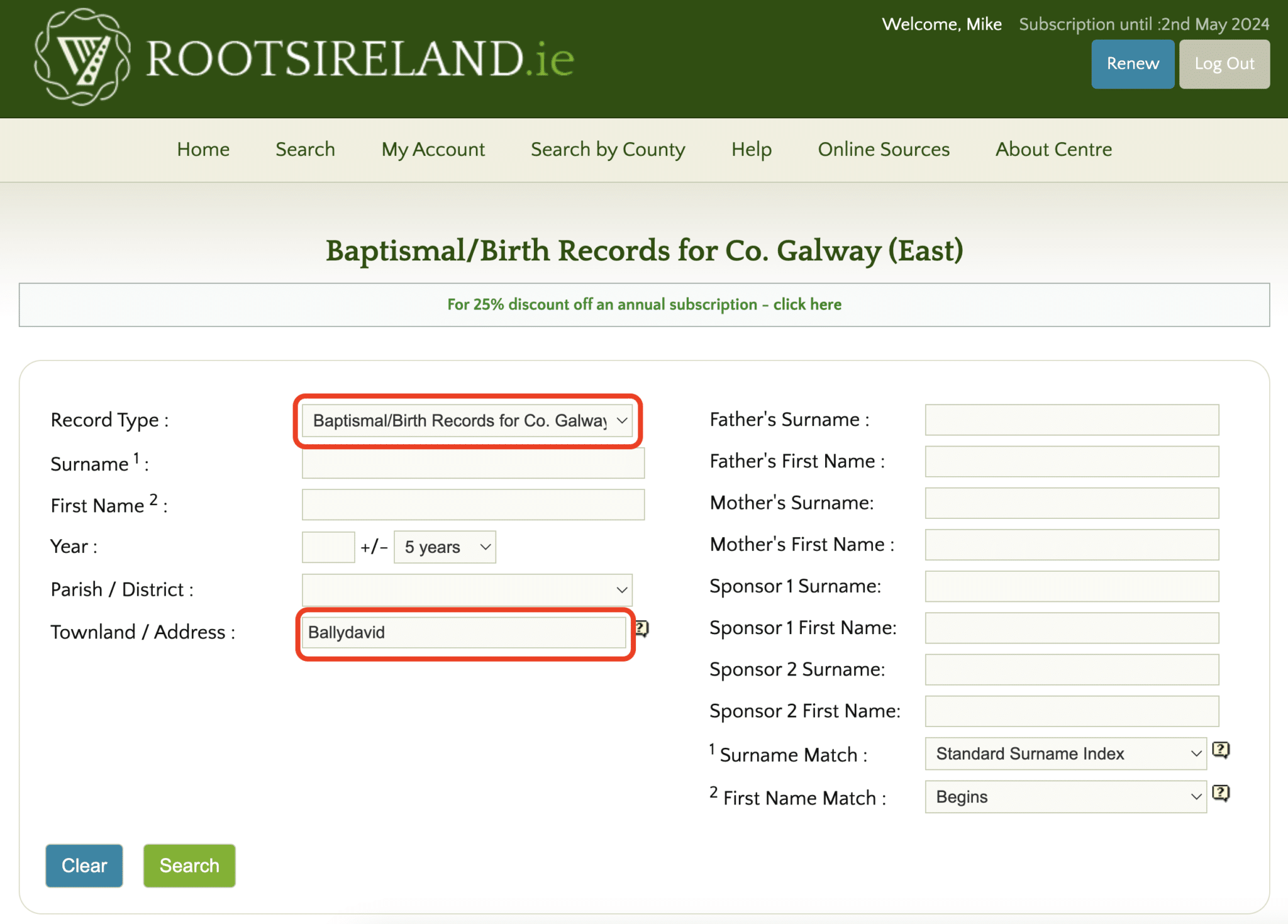 Screenshot 2023 12 06 at 14.00.45 - Module 5: Let's Search the Irish Church Records